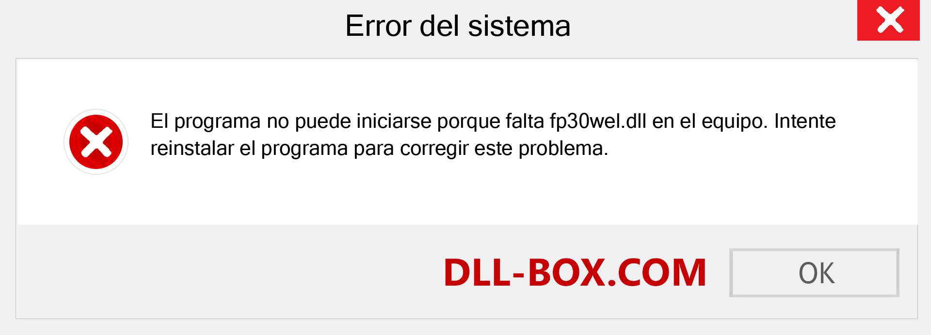 ¿Falta el archivo fp30wel.dll ?. Descargar para Windows 7, 8, 10 - Corregir fp30wel dll Missing Error en Windows, fotos, imágenes