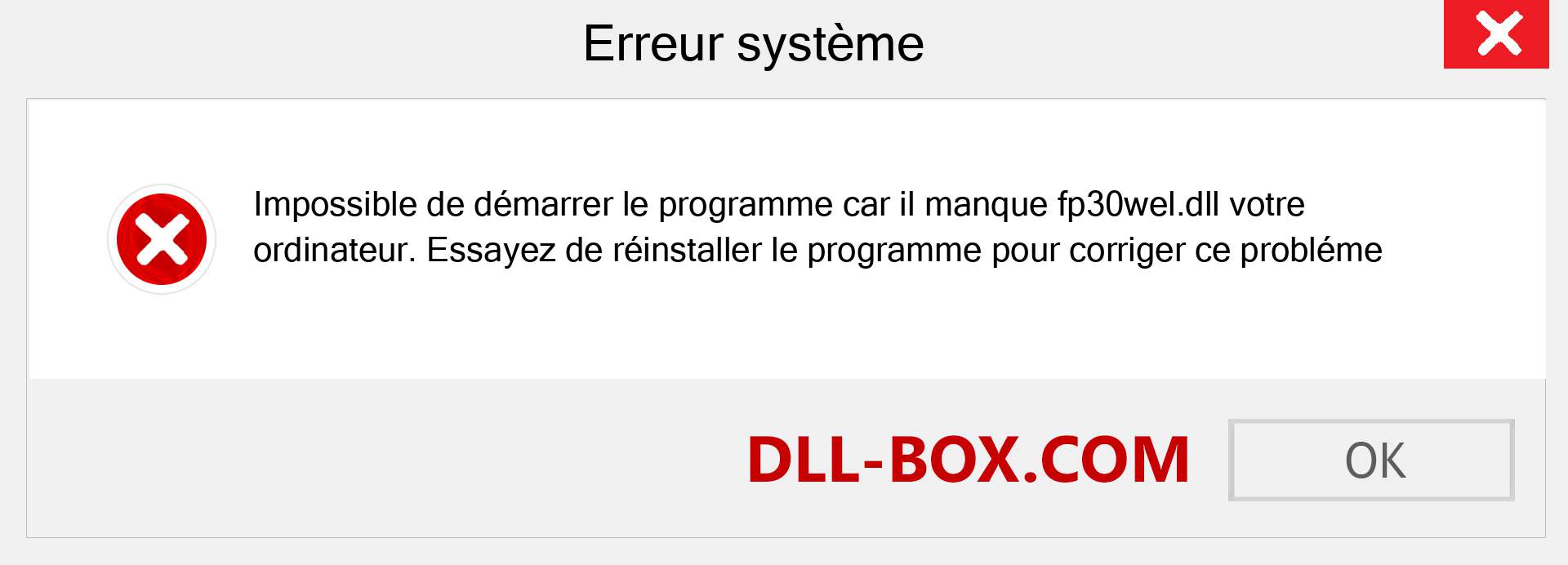 Le fichier fp30wel.dll est manquant ?. Télécharger pour Windows 7, 8, 10 - Correction de l'erreur manquante fp30wel dll sur Windows, photos, images